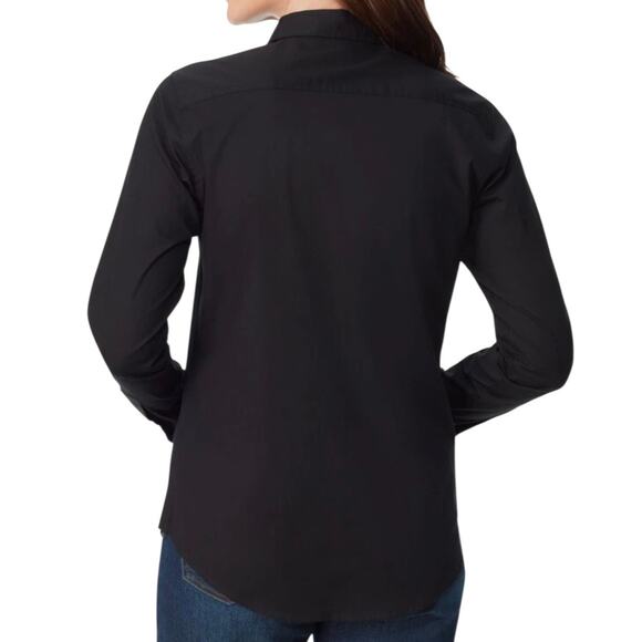 Gloria Vanderbilt Women’s Amanda Long Sleeve Fitted Button Up Shirt Black Size L - Picture 2 of 2